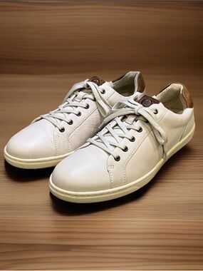 Born Ashram II Men’s Handcrafted Leather Sneakers In Bone Color Sz. 10.5M - NEW
